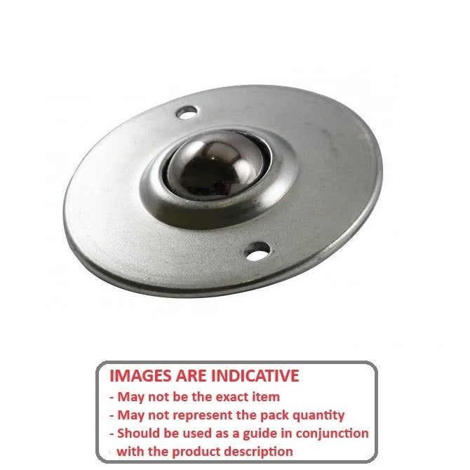 1164895 | BTU0060-010-F-SS-SL --- Flange Mount Ball Transfer Units - 54 kg x 12 mm x 46.5 mm