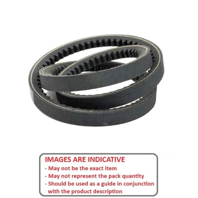 1227090 | BV12-02134-AX84 (Each) --- Vee Belts - 2133.6 - 84.0 in. - mm - - - 12.7 x 7.9mm Notched AX - Natural Rubber - Raw Edge Belt