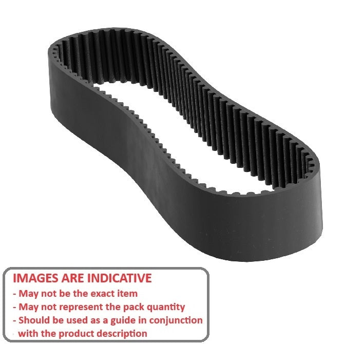 1162873 | B-050G-0050-0150-NFB (Each) --- Timing 5mm Pitch Belts - 50 tooth - 250x15 mm - Nylon Covered Neoprene Rubber with Fibreglass GT2 or Carbon Fibre GT3 Cords Belt