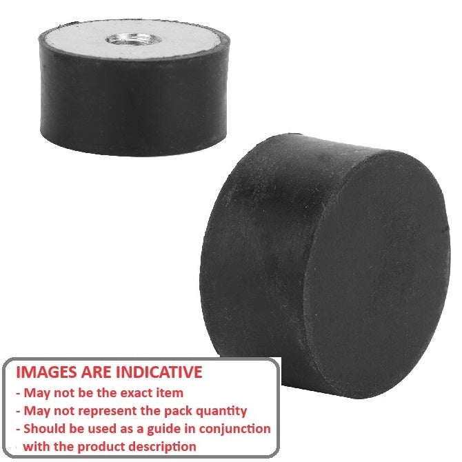 1153406 | CFB040-28-100M-R60 (20 Pcs) --- Buffer Mounts - 40 mm x 28 mm M10x1.5