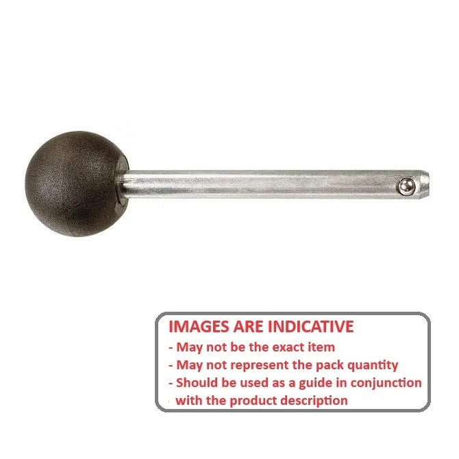 1080032 | BLP-079-0381-BL-C (25 Pcs) --- Ball Lock Pins - 7.94 mm x 38.1 mm Zinc Plated Carbon Steel