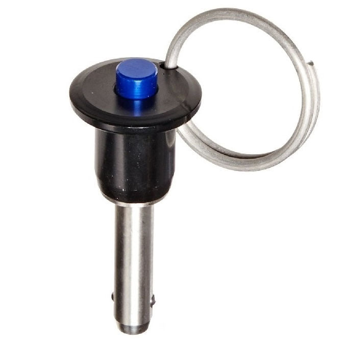 1088269 | BLP-095-0127-BT-S4 (Each) --- Ball Lock Pins - 9.53x12.7 mm - 304 Stainless Steel Shank / Aluminium Handle Button Handle Pin