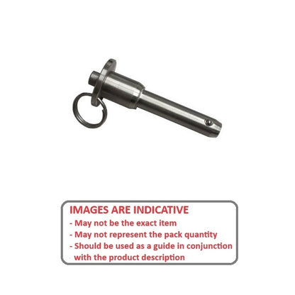 1088792 | BLP-095-1016-BT-S17 (Each) --- Ball Lock Pins - 9.53x101.6 mm - 17-4 PH Stainless / Aluminium Handle Button Handle Pin