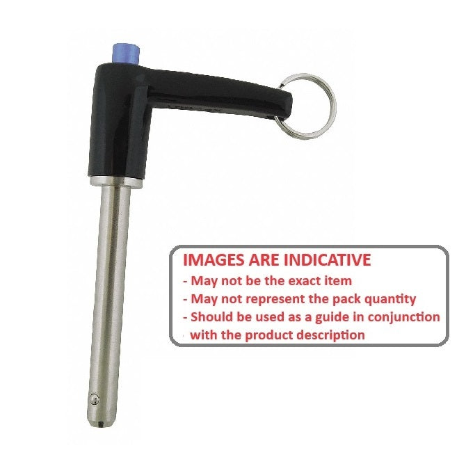 1090025 | BLP-095-0508-LI-S17 --- Ball Lock Pins - 9.53 mm x 50.8 mm 17-4 PH Stainless