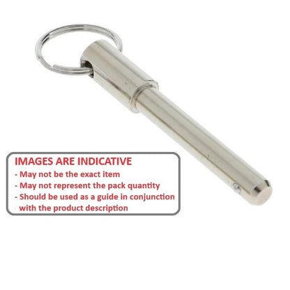 1088798 | BLP-095-1016-RSH-C (Each) --- Ball Lock Pins - 9.53x101.6 mm - Carbon Steel Shoulder Type Pin