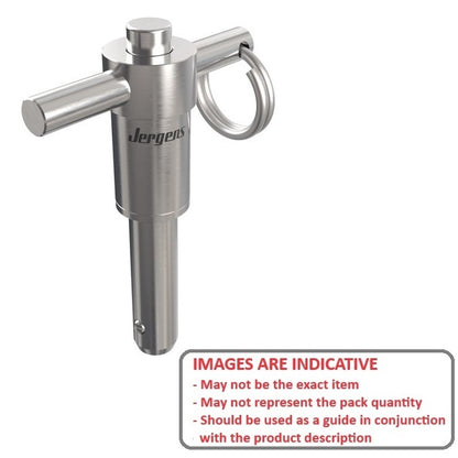 1078591 | BLP-079-0508-THD-S17 (Each) --- Ball Lock Pins - 7.94x50.8 mm - 17-4 PH Stainless No Shoulder Pin