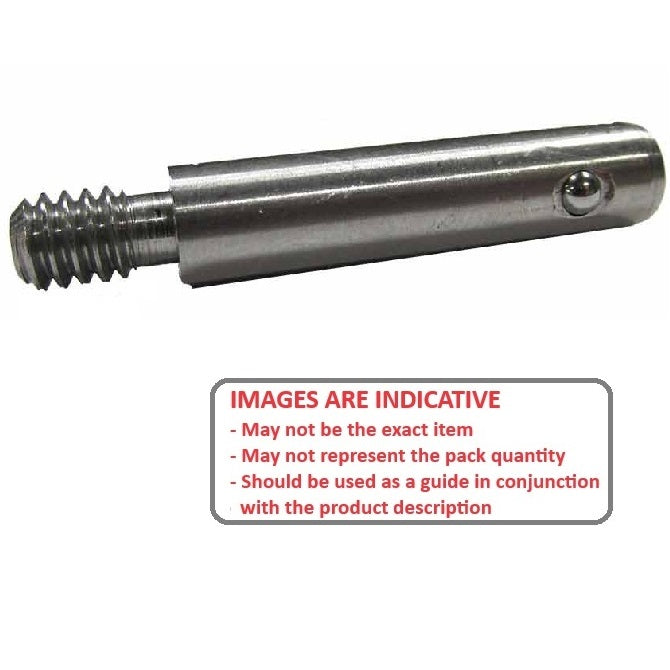 1056426 | BLP-048-0127-THR-S3 (Each) --- Ball Lock Pins - 4.76x12.7 mm - 303 Stainless Steel Threaded End Stainless Steel Pin