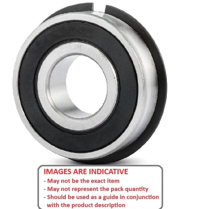 1155236 | 6308-2RS-NR-C3 (Each) --- Single Row Ball Bearings - 40x90x23 mm with Snap Ring - Chrome Steel SAE 52100 Bearing