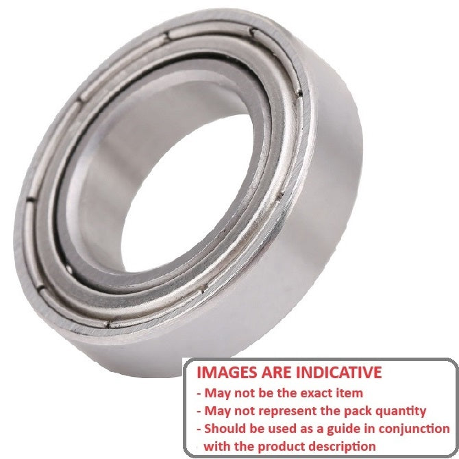 1116829 | S316-6003-ZZ (Each) --- Single Row Ball Bearings - 17x35x10 mm Unflanged - Stainless Steel 316 Similar to A4, 18-10 Bearing