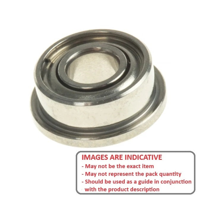 1047949 | FR2-5A-ZZS-ECO (PK-5) --- Single Row Ball Bearings - 3.175x7.938x3.571 mm Flanged - Chrome Steel SAE 52100 Bearing