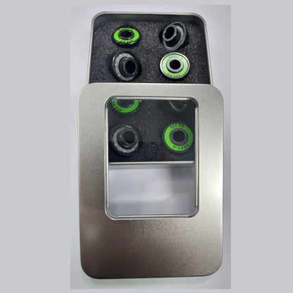 1230079 | W608-1-RG-SKATE-PK8 (PK-8) --- Skate Board and Skating Bearings - For general skating Extended inner ring one side - SET OF 8 Bearings - 8x22x7 inner width 12.5 - - Chrome Steel / Nylon Cage Bearing