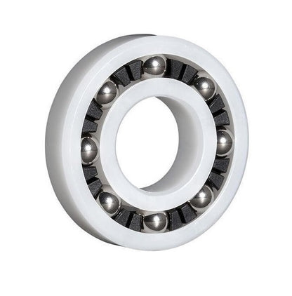 Plastic Bearings - 20x37x9 mm - Acetal with Stainless 316 Balls
