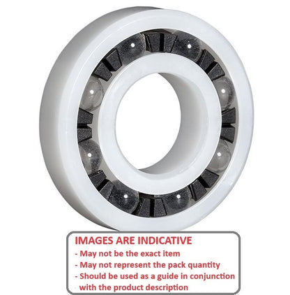1086569 | P-R6-AGL (Each) --- Plastic Bearings - 9.525x22.225x5.556 mm - Acetal with Glass Balls Bearing