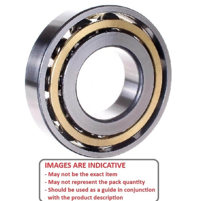 1180989 | 7316B (Each) --- Angular Contact Bearings - 80x170x39 mm Single Row Ball - Chrome Steel SAE 52100 Bearing