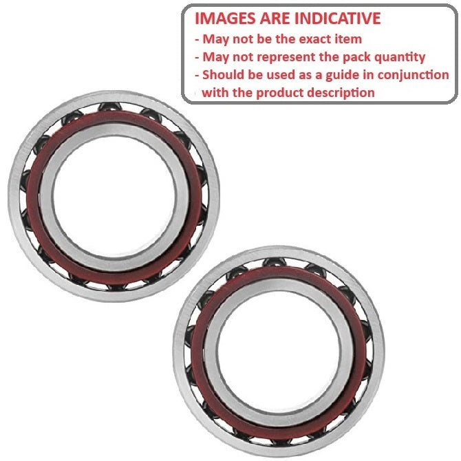 1141972 | 7206-15-KC-DULJP4 (Each) --- Angular Contact Bearings - 30x62x16 mm Single Row Ball - Chrome Steel SAE 52100 - High Speed Phenolic Cage Bearing