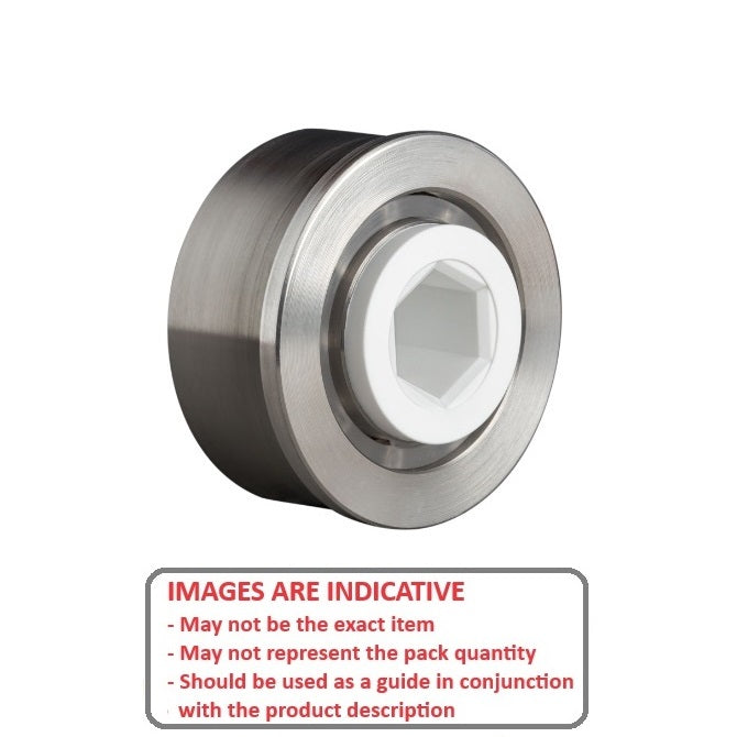 1116575 | CB-574-175H-18-6D (PK-25) --- Conveyor Bearings - 17.45x57.4x17.78 mm / 23.62 mm Double Row - Stainless Steel 316 Balls and Races Bearing