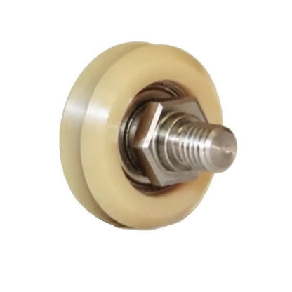 1000039 | DVWS0-POL --- Studded Guide Wheels Dual Vee - 0 x 14.8 mm x 6.35 mm