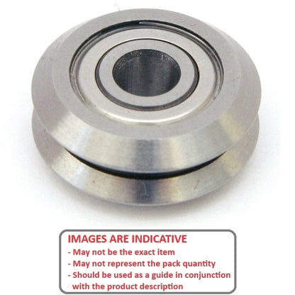 1056008 | MR59.944-15-ZZ-VP --- Plain Guide Wheels Dual Vee - 4 x 59.944 mm x 19.05 mm