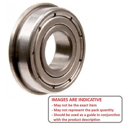 1044500 | FMR63A-ZZ-MC3 (PK-100) --- Single Row Ball Bearings - 3x6x2.5 mm Flanged - Chrome Steel SAE 52100 Bearing