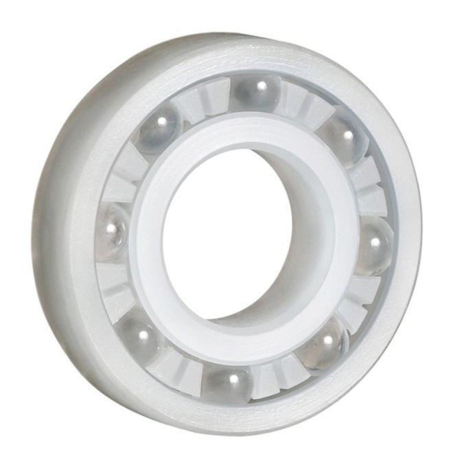 Plastic Bearings - 15.875x34.925x11.112 mm - PVDF with Glass Balls