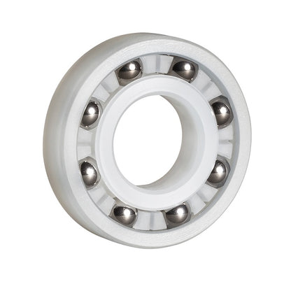 Plastic Bearings - 15.875x34.925x11.112 mm - PVDF with Stainless Steel 316 Balls