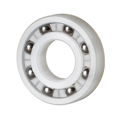 1111180 | P-R10D-KS6 (Each) --- Plastic Bearings - 15.875x34.925x11.112 mm - PVDF with Stainless Steel 316 Balls Bearing