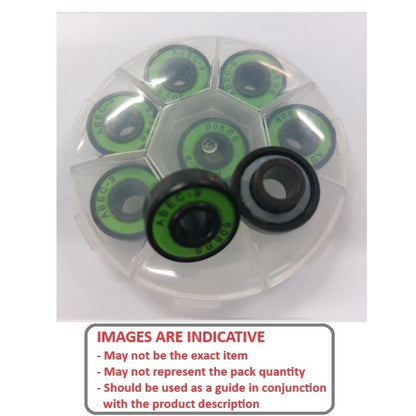 1226067 | W608-1-RG-SKATE-PK8 (8 Pcs) --- Skate - For general skating with extended inner ring Extended inner ring one side SET OF 8 BEARINGS (8x22x7 inner width 12.5)