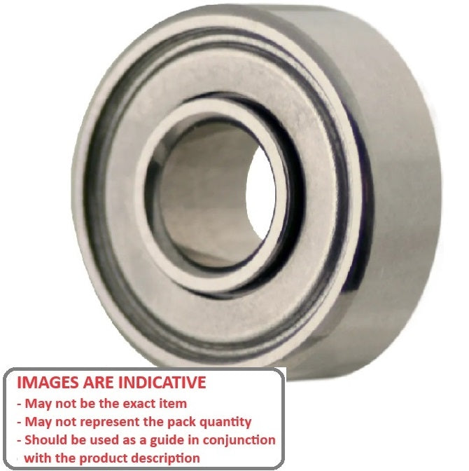 1071705 | SWR188A-ZZS-ECO (PK-5) --- Single Row Ball Bearings - 6.35x12.7x4.762 mm / 5.556 mm Unflanged - Stainless Steel AISI 440C Bearing