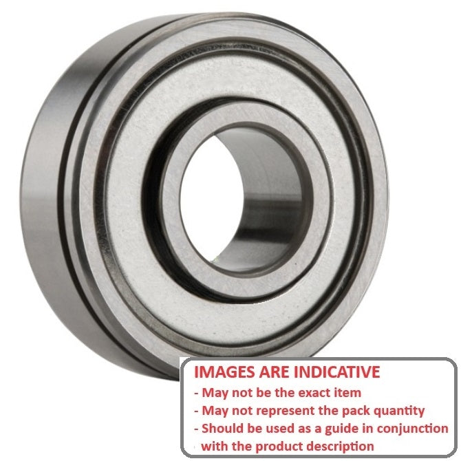 1102962 | WR12816-ZZN (Each) --- Single Row Ball Bearings - 12.7x44.45x15.875 mm / 19.05 mm with Snap Ring - Chrome Steel SAE 52100 Bearing
