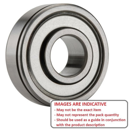 1102962 | WR12816-ZZN (Each) --- Single Row Ball Bearings - 12.7x44.45x15.875 mm / 19.05 mm with Snap Ring - Chrome Steel SAE 52100 Bearing