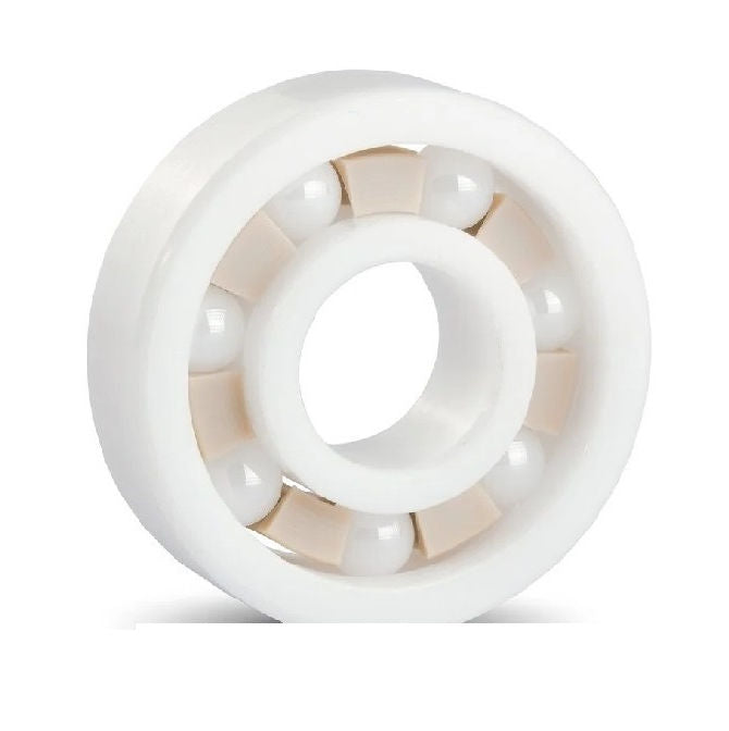 1098720 | CZR-6201-TF-DRY (Each) --- Single Row Ball Bearings - 12x32x10 mm Unflanged - Ceramic Zirconia - PTFE Cage - Open Bearing