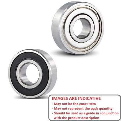1081413 | 608-ZRS-MC3 (PK-100) --- Single Row Ball Bearings - 8x22x7 mm Unflanged - Chrome Steel SAE 52100 Bearing