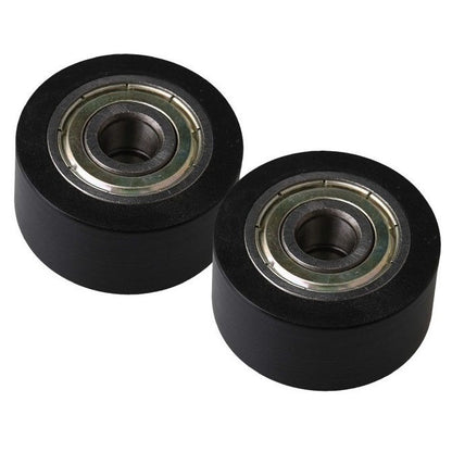 1141233 | NR-0300-060-180-B-ZZ (PK-2) --- Idler with Bearing Rollers - 30x6x18 mm - Nylon Covered Chrome Steel Roller