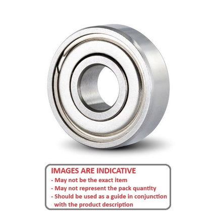 1086861 | SR6A-ZZS-MC34-GR5-AF12 (Each) --- Single Row Ball Bearings - 9.525x22.225x7.142 mm Unflanged - Stainless Steel AISI 440C Bearing