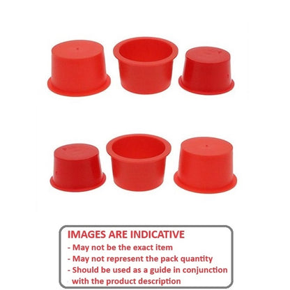 1056474 | BNGCAP-041-019-R (100 Pcs) --- Bungs - 4.12 mm x 1.85 mm Red