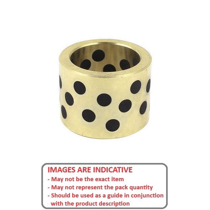 1108206 | BP0150-0180-0300-BRP (Each) --- Unflanged Bushes - 15x18x30 mm Brass Graphite Plug - Brass with Graphite Plug Bush