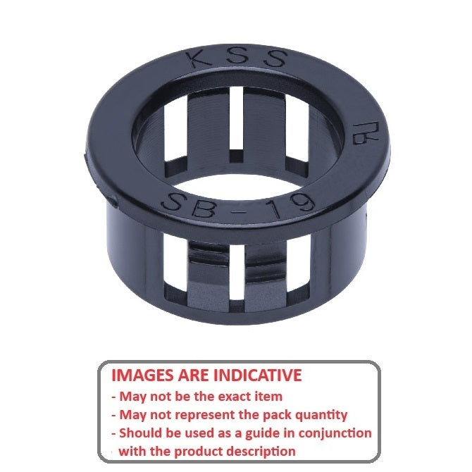 1084740 | SNB-095-063-120-O (Per Card) --- Snap Bushings - 9.5x12x6.3 mm Open - Plastic Bushing