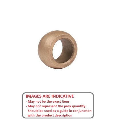 1082267 | BSP00800-01550-0110-SB --- Spherical Sintered Bronze Bushes - 8 mm x 15.5 mm x 11 mm