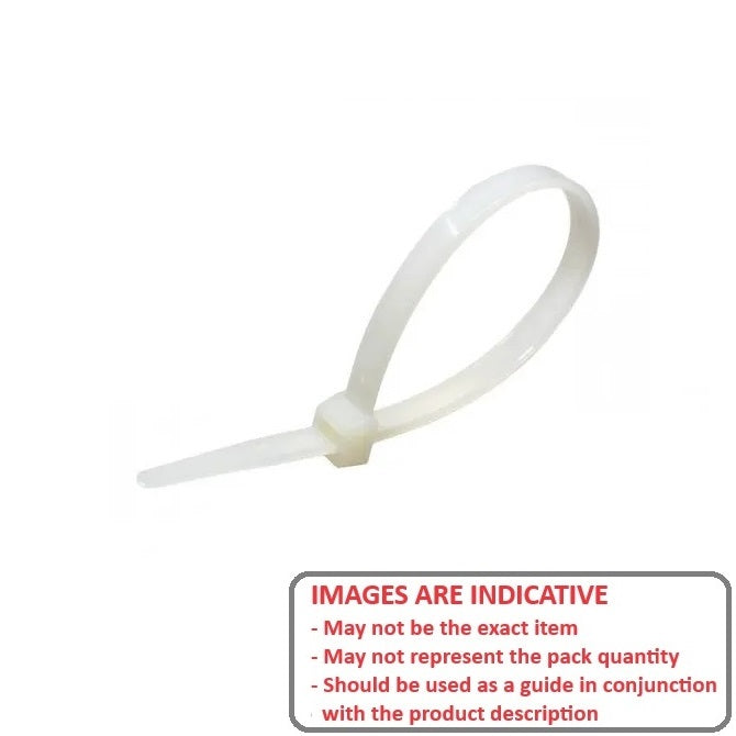 1220939 | CT-368H-N-PK100 (PK-100) --- Cable Ties Cable and Accessories - 368x7.6 mm - Natural Standard - Plastic Cable Tie