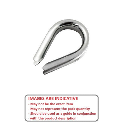 1083609 | TH-021 (PK-500) --- Thimbles Cable Attachments - 1.19 - 1.98 23.813x8.611 mm - Stainless Steel Attachment