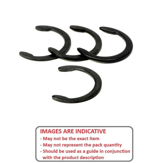 1109813 | CC-157-175-C (PK-5) --- Crescent Retaining Rings - 15.72x17.48x1.07 mm - Carbon Spring Steel Self Finish
