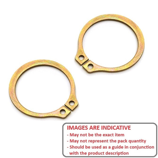 1075554 | CCE-00701-CZY (PK-5) --- External Retaining Rings - 7.01x0.64x6.48 mm Circlips - Carbon Steel Zinc Plated Circlip