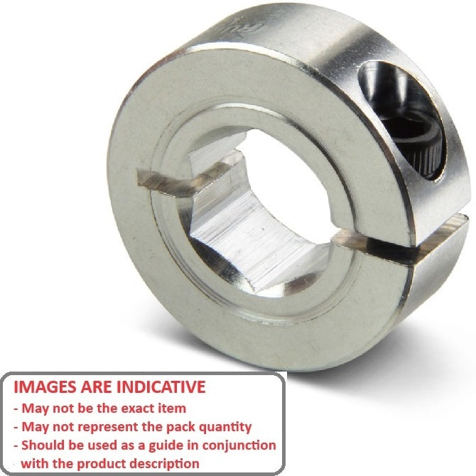 1120973 | COH-01905-048-13-1P-S3 (Each) --- Hex Bore Collars - 19.05x47.6x12.7 mm One Piece - Stainless Steel 303/304 Similar to A2, 18-8 HRB80 Collar
