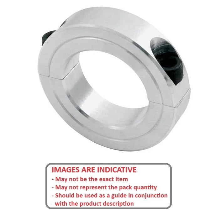 1133098 | COL-02500-045-12-2C-AL (Each) --- Shaft Collars - 25x45x12 mm Clamp Type - Aluminium Collar