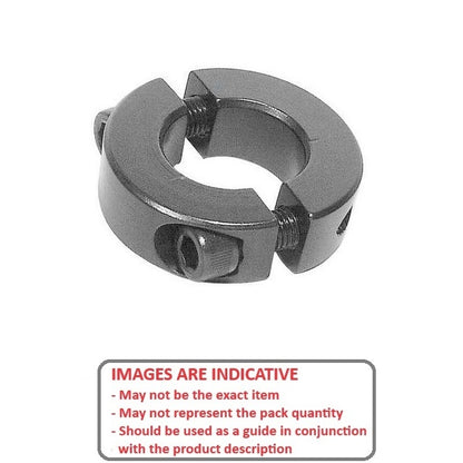 1171295 | COL-06033-089-19-2C-CS (Each) --- Shaft Collars - 60.325x88.9x19.1 mm Clamp Type - Steel, Black Oxide Coated Collar