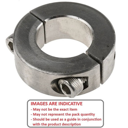 1163694 | COL-05080-076-14-2C-S3 (Each) --- Shaft Collars - 50.8x76.2x14.3 mm Clamp Type - Stainless Steel 303/304 Similar to A2, 18-8 HRB80 Collar