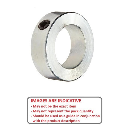 1102278 | COL-01270-025-11-CZ (Each) --- Shaft Collars - 12.7x25.4x11.1 mm Standard - Steel, Zinc Plated Collar