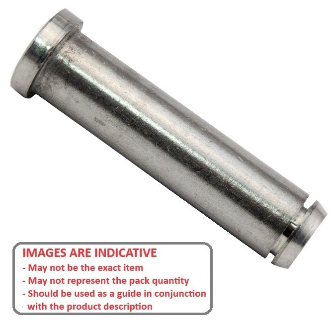 1067253 | CLP-060-0181G-S4 (PK-5) --- Clevis Pins - 6x18.06x20 mm Groove Locking - Stainless Steel 300 Series Pin