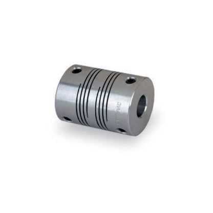 1037264 | CP-015-020-13-013-H-B6-AL-G (Each) --- Spiral 6 Beam Couplings - 1.5 Pilot Bore 2.0 12.7 mm Aluminium Set Screw Type - Aluminium Coupling