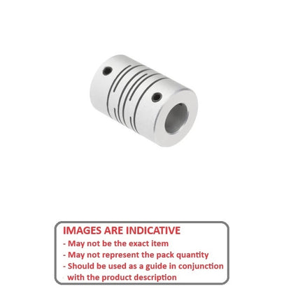 1043896 | CP-030-030-07-014-H-SL-AP-ECO (Each) --- Helical and Slit Couplings - 3x3x7.9 mm Standard - Anodized Aluminium Coupling